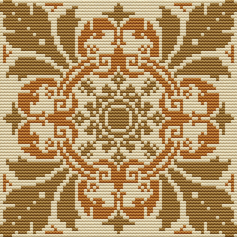 Small Persian Tile - Sahara Needlepoint Tapestry Digital Download Chart